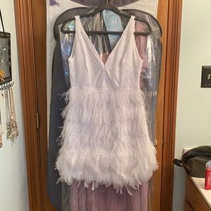 Sequin/feather dress